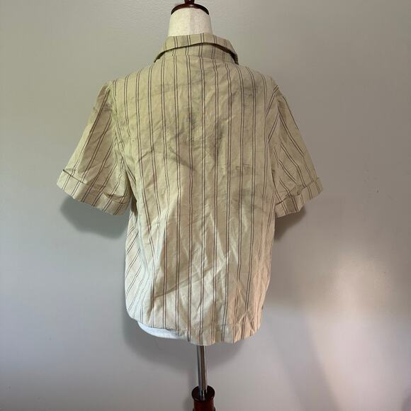 SEZANE Women's Joshua Shirt Size 6 In Ecru - Picture 2 of 10